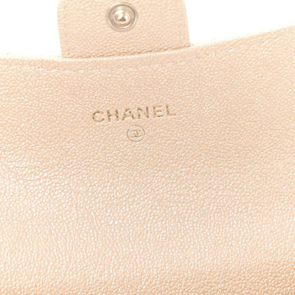 Chanel Iridescent Caviar Quilted Flap Card Holder Beige 8 of 12