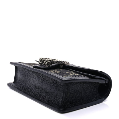 Gucci Jacquard Black Denim GG Monogram Super Mini Dionysus Shoulder Bag Black Ivory 7 of 8