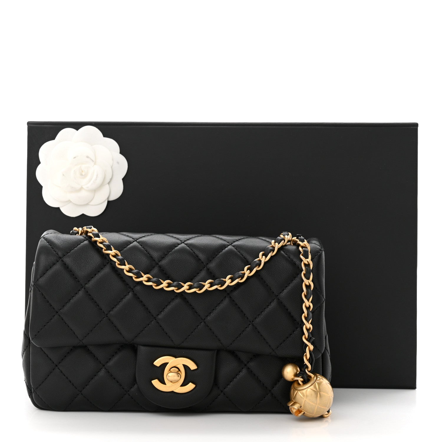 Chanel Lambskin Quilted Mini Rectangular Pearl Crush Flap Black 11 of 11