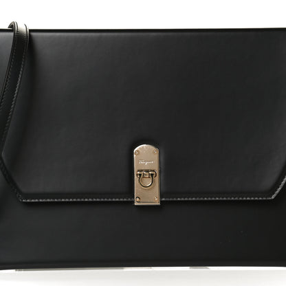 Salvatore Ferragamo Smooth Calfskin Boxyz Shoulder Bag Black 6 of 8