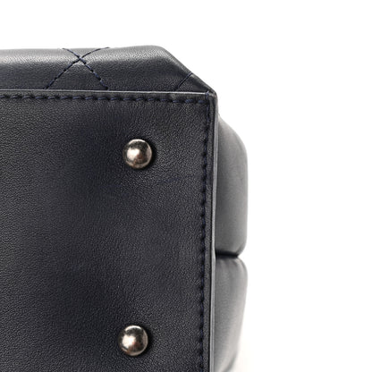 Chanel Calfskin Stitched Urban Luxury Top Handle Bag Navy 12 of 14