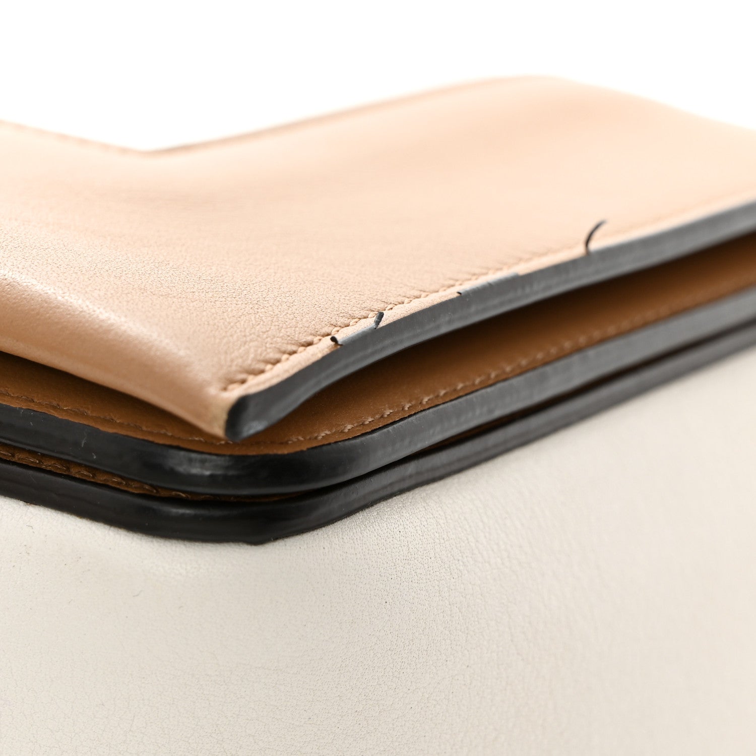 Celine Shiny Smooth Calfskin Medium Frame Shoulder Bag Tan Optic White 11 of 12