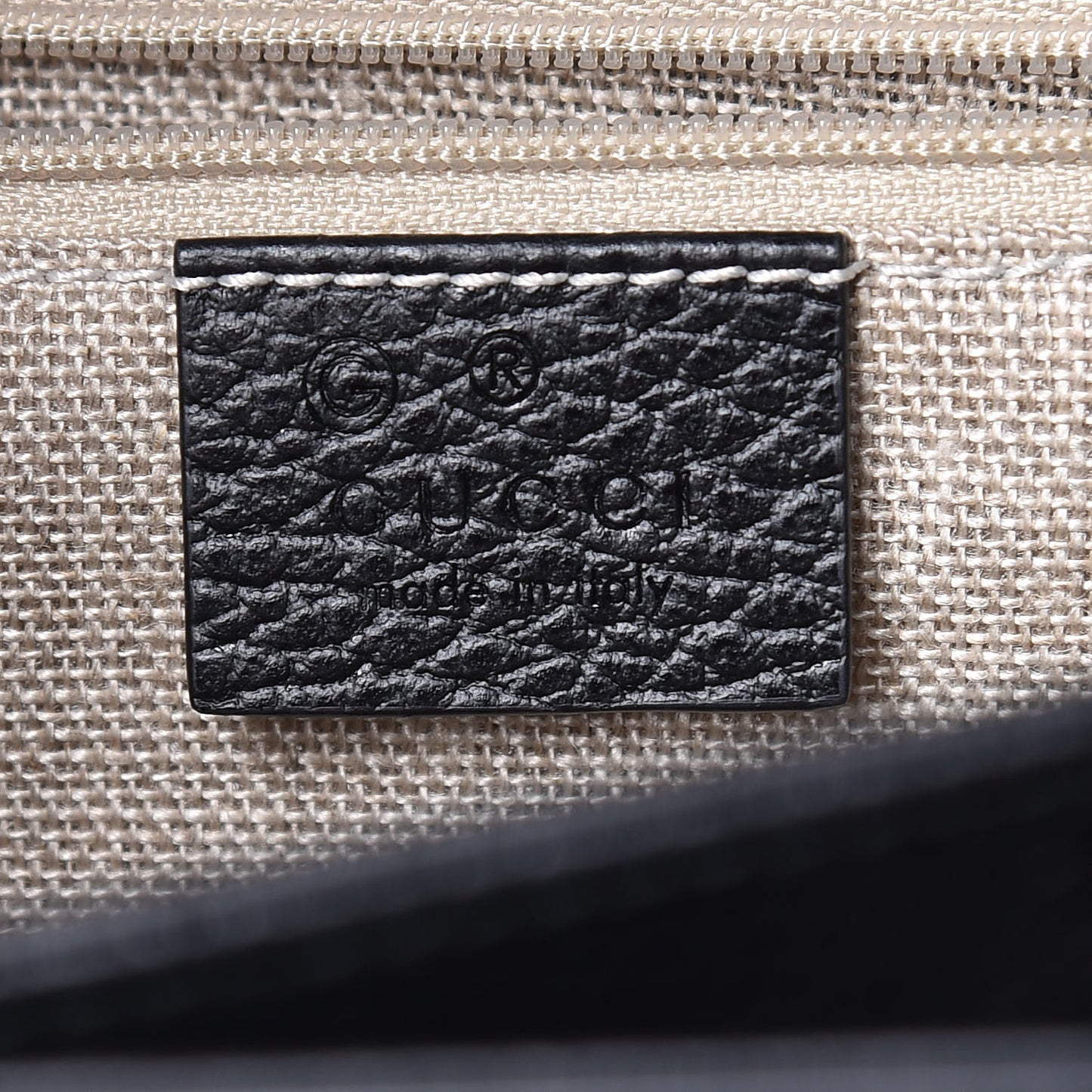 Dollar Calfskin Interlocking G Shoulder Bag Black