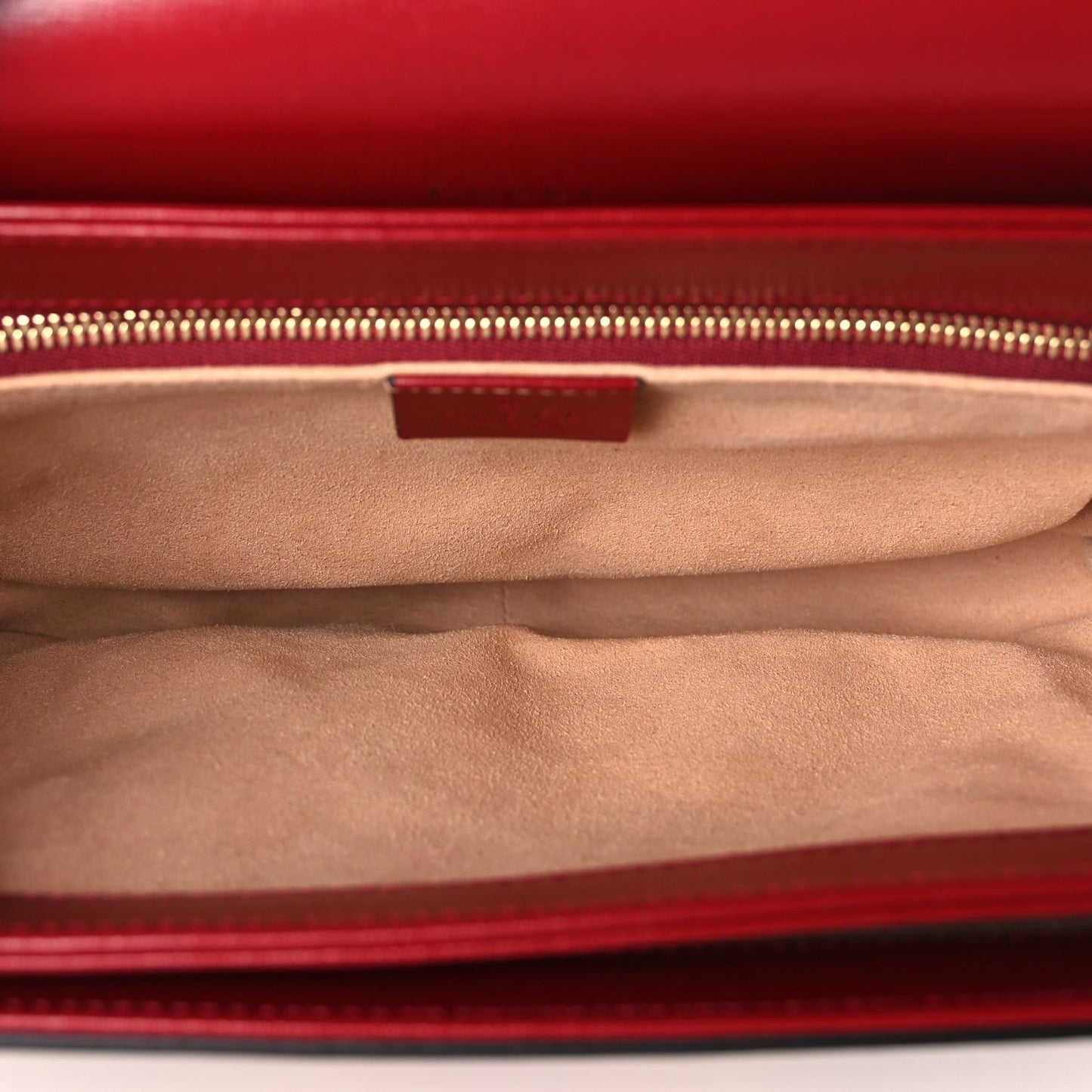 GG Supreme Monogram Azalea Calfskin Horsebit 1955 Shoulder Bag Beige Ebony New Cherry Red