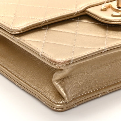 Chanel Metallic Lambskin Quilted Small Chic Pearls Flap Gold 7 of 8