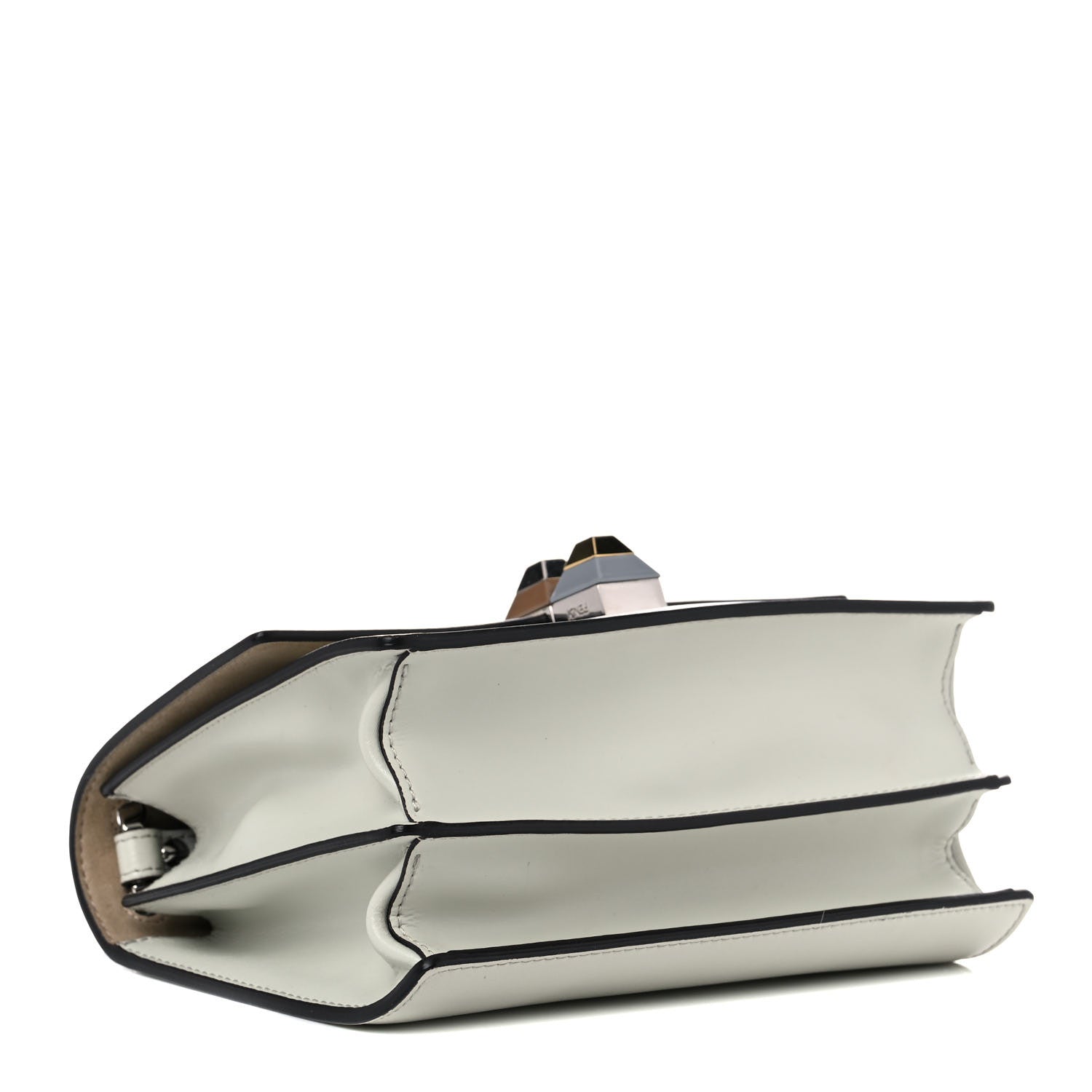 Fendi Vitello Liberty Studded Small Kan I Shoulder Bag Opale Multicolor 4 of 14