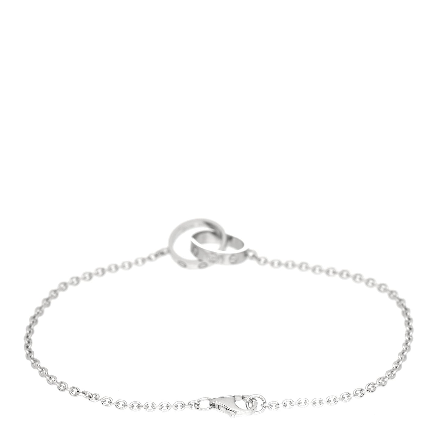 18K White Gold Interlocking LOVE Bracelet
