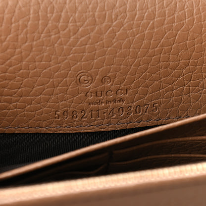 Gucci Pebbled Calfskin Soho Wallet on Chain Camelia 6 of 9