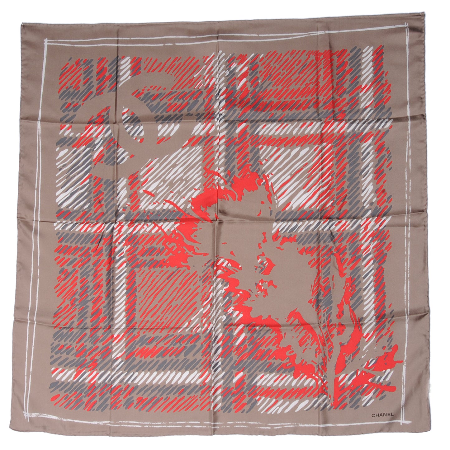 Silk CC Square Scarf