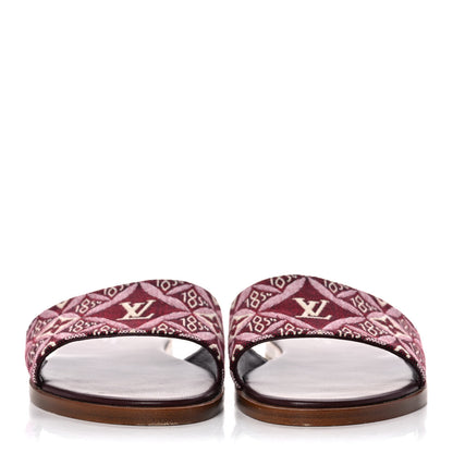 Louis Vuitton Jacquard Since 1854 Lock It Flat Mule 37 Bordeaux 2 of 10