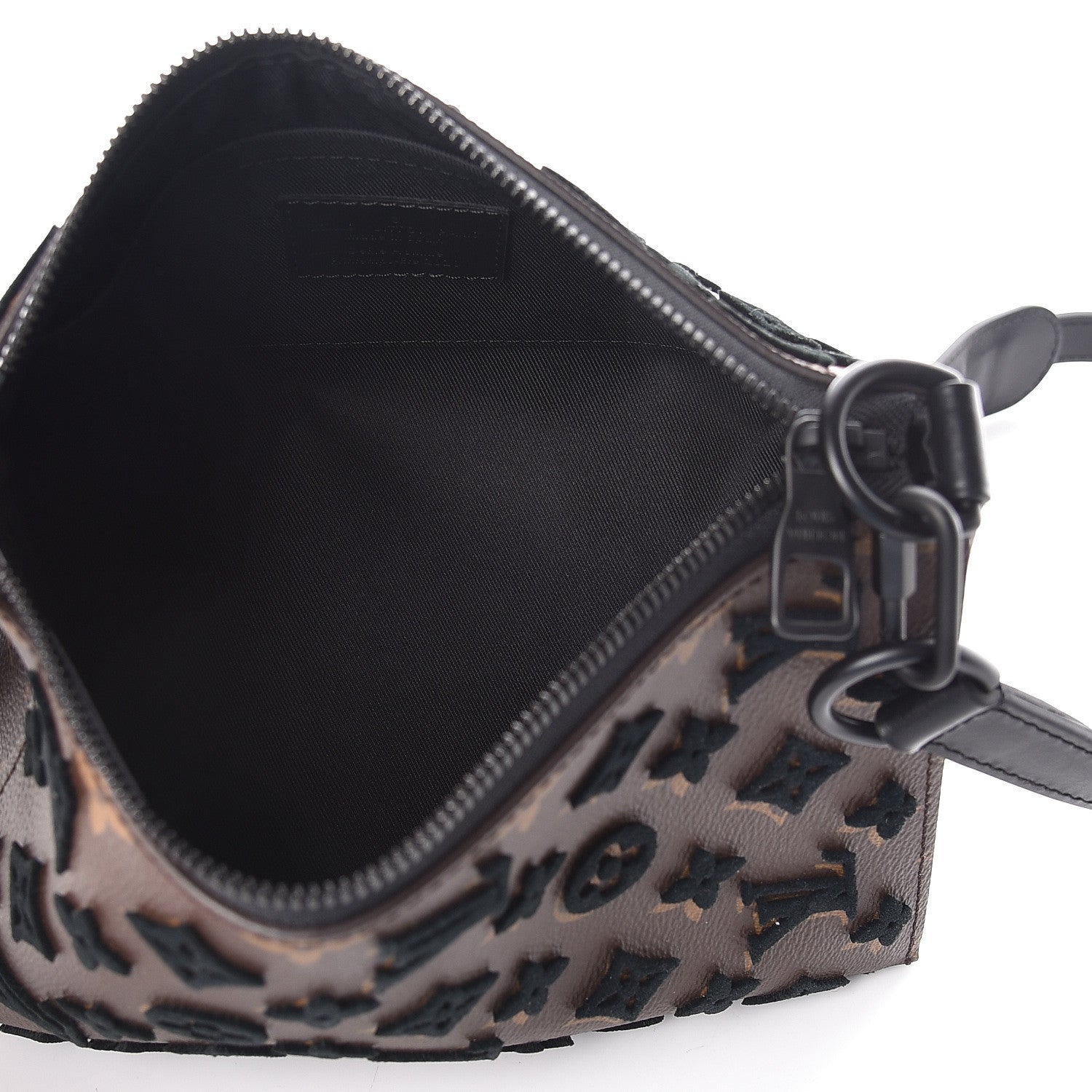 Louis Vuitton Monogram Tuffetage Triangle Messenger Black 5 of 9