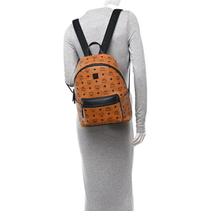 MCM Visetos Small Stark Backpack Cognac Black 2 of 10