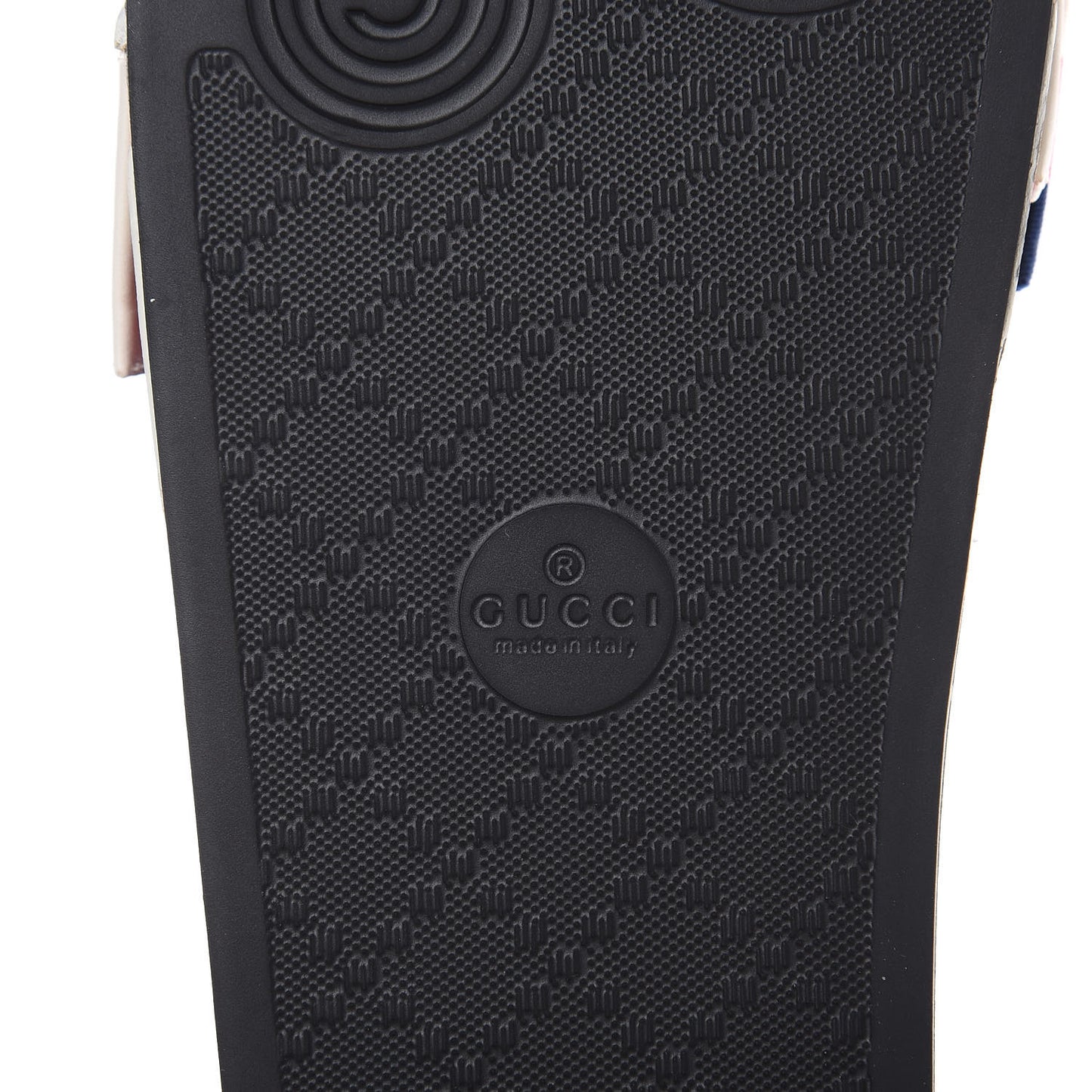 Satin Web Sylvie Bow Slide Sandals 38 White