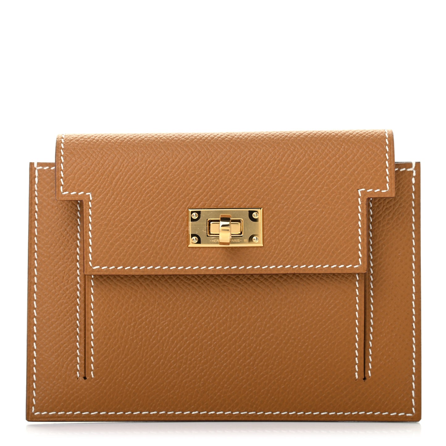 Epsom Kelly Pocket Compact Wallet Gold