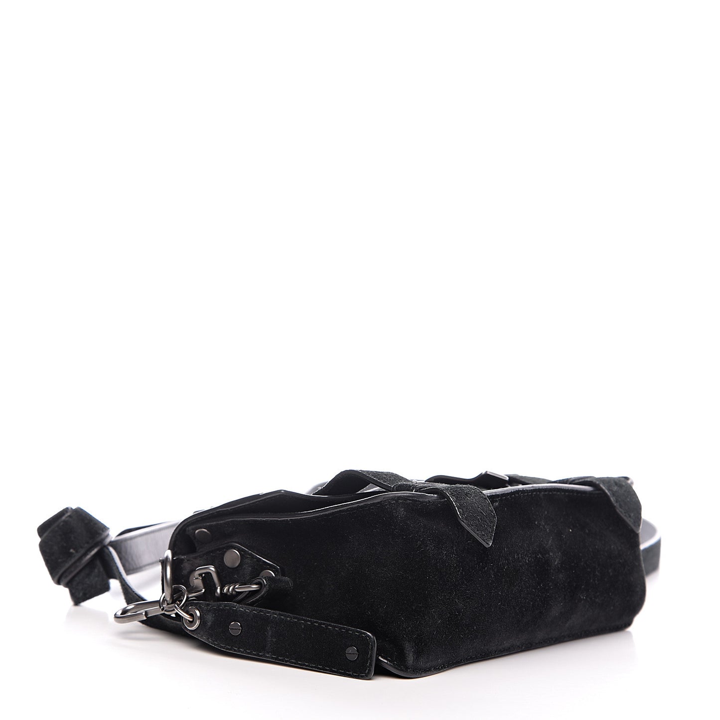 Suede PS1 Mini Pouch Messenger Bag Black