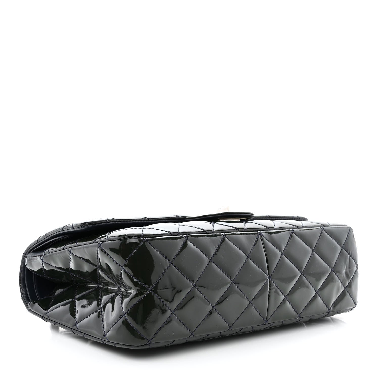 Chanel Patent Calfskin Quilted 2.55 Reissue 227 Flap Dark Blue 4 of 13