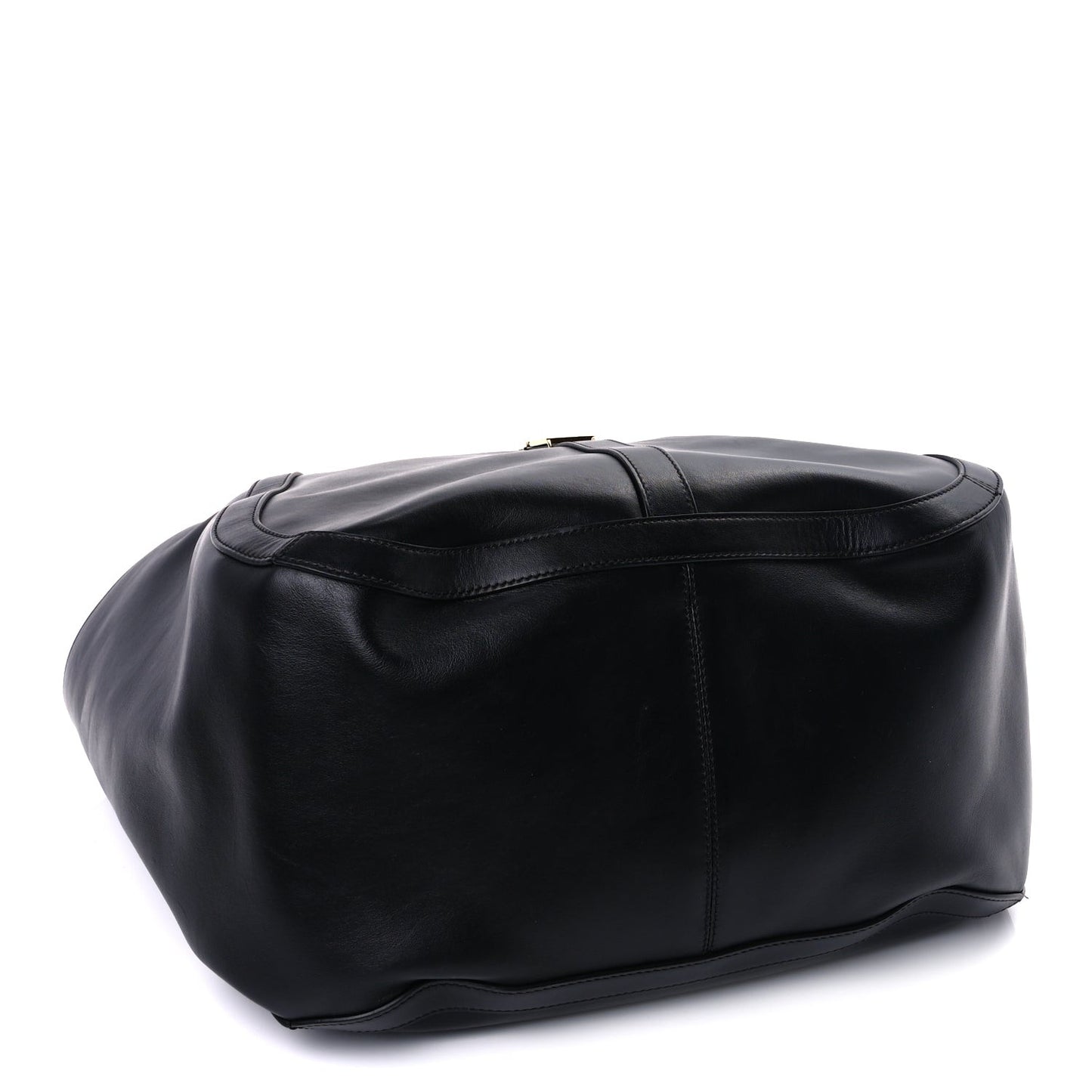 Calfskin Greca Goddess Tote Bag Black