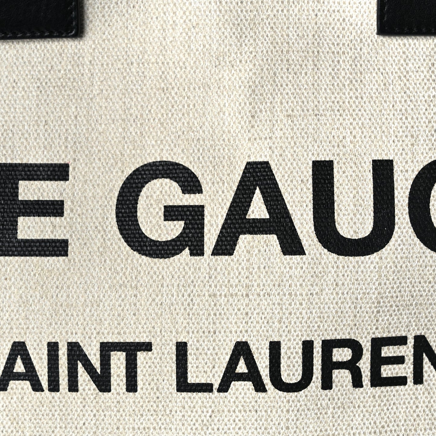 Linen Calfskin Rive Gauche Tote Optic White