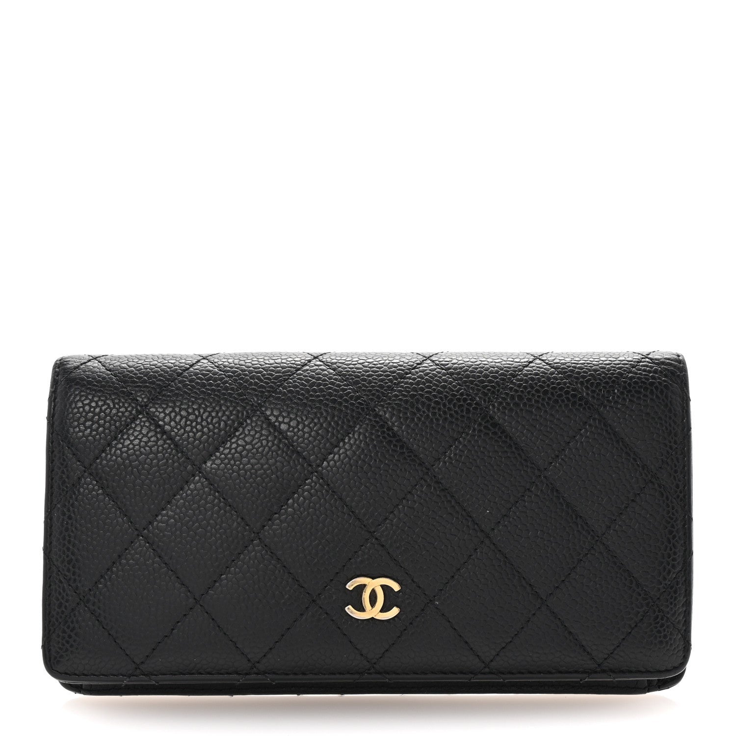 Chanel Caviar Quilted Yen Wallet Black 1 of 7