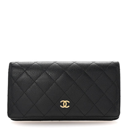 Chanel Caviar Quilted Yen Wallet Black 1 of 7