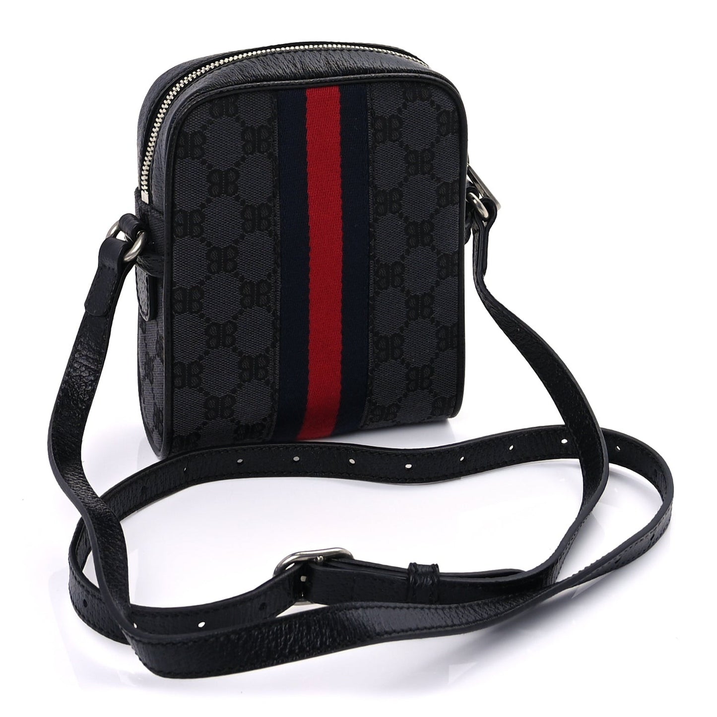 X  BB Monogram Web Mini Ophidia Messenger  Black