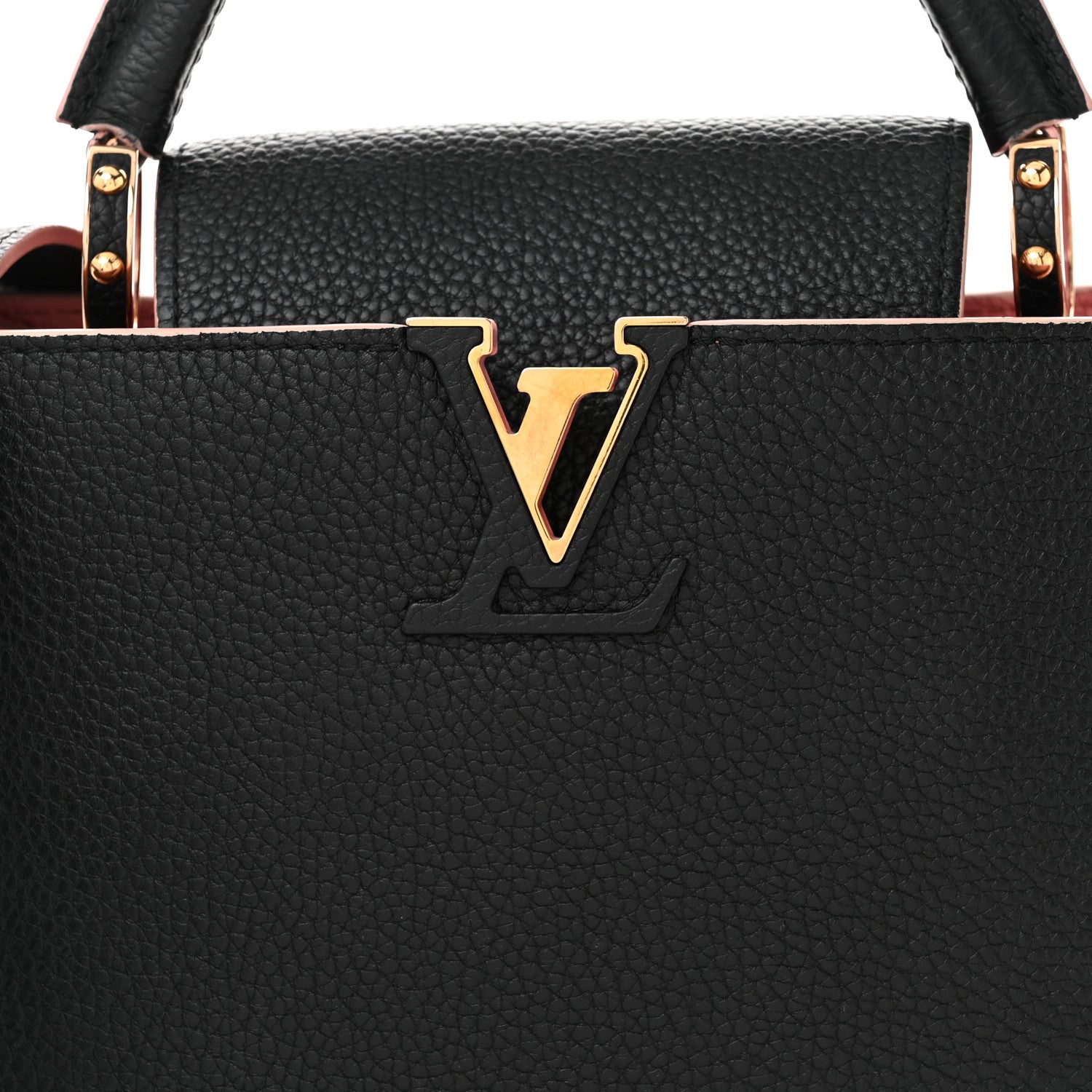 Louis Vuitton Taurillon Capucines BB Black Pink 7 of 9