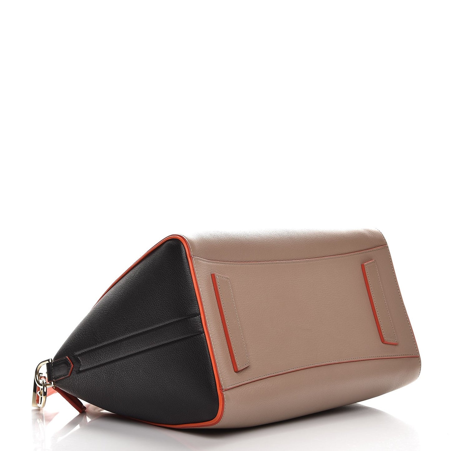 Sugar Goatskin Medium Tri-Color Antigona Taupe Black Orange