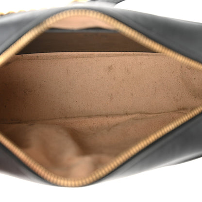 Gucci Calfskin Matelasse Small GG Marmont Chain Shoulder Bag Black 5 of 7