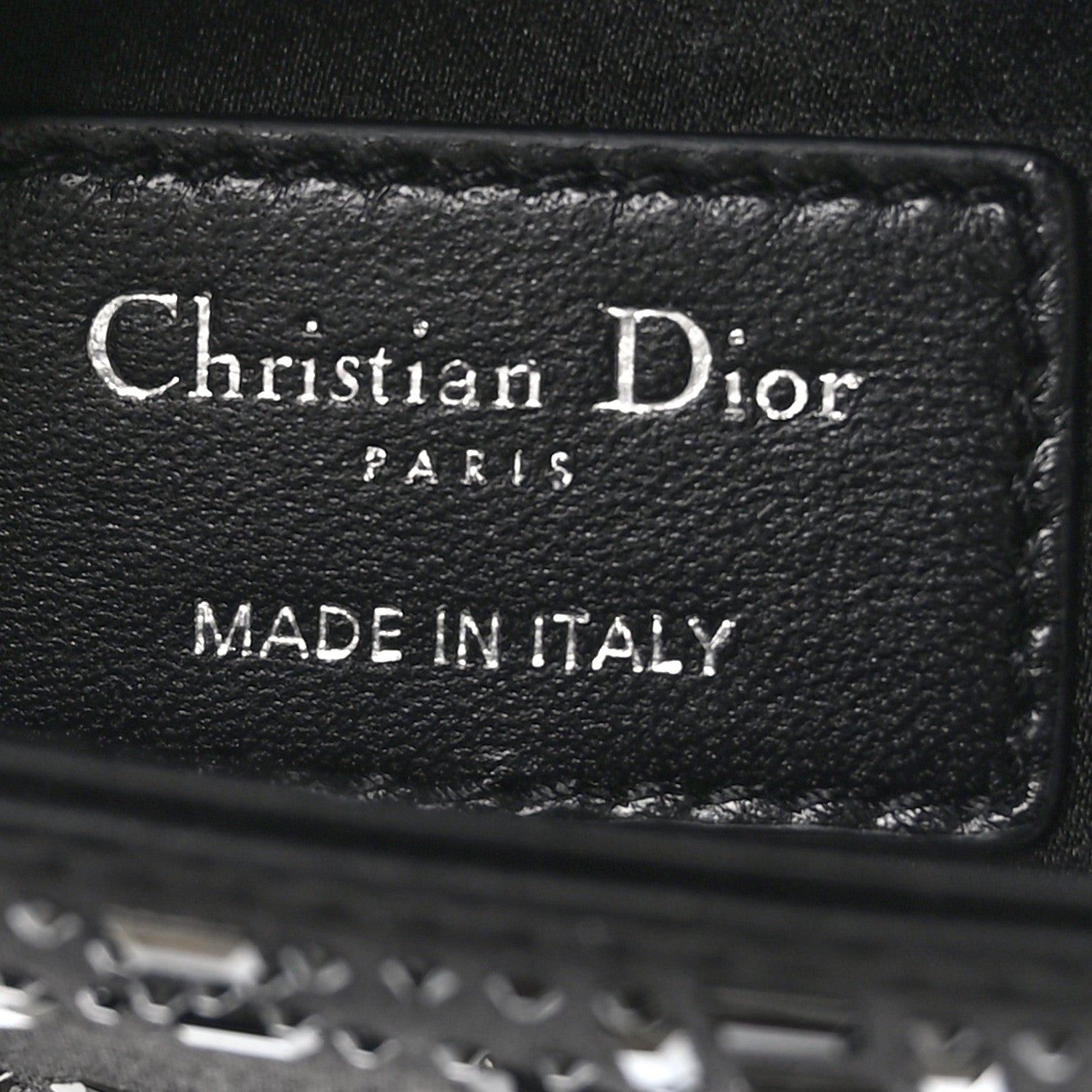 Christian Dior Satin Crystal Cannage Mini Lady Dior Black 6 of 9