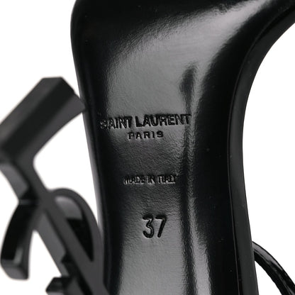 Saint Laurent Patent Calfskin Opyum 110 Sandals 37 Black 7 of 8