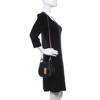 Chloe Grained Lambskin Mini Drew Shoulder Bag Black 2 of 10