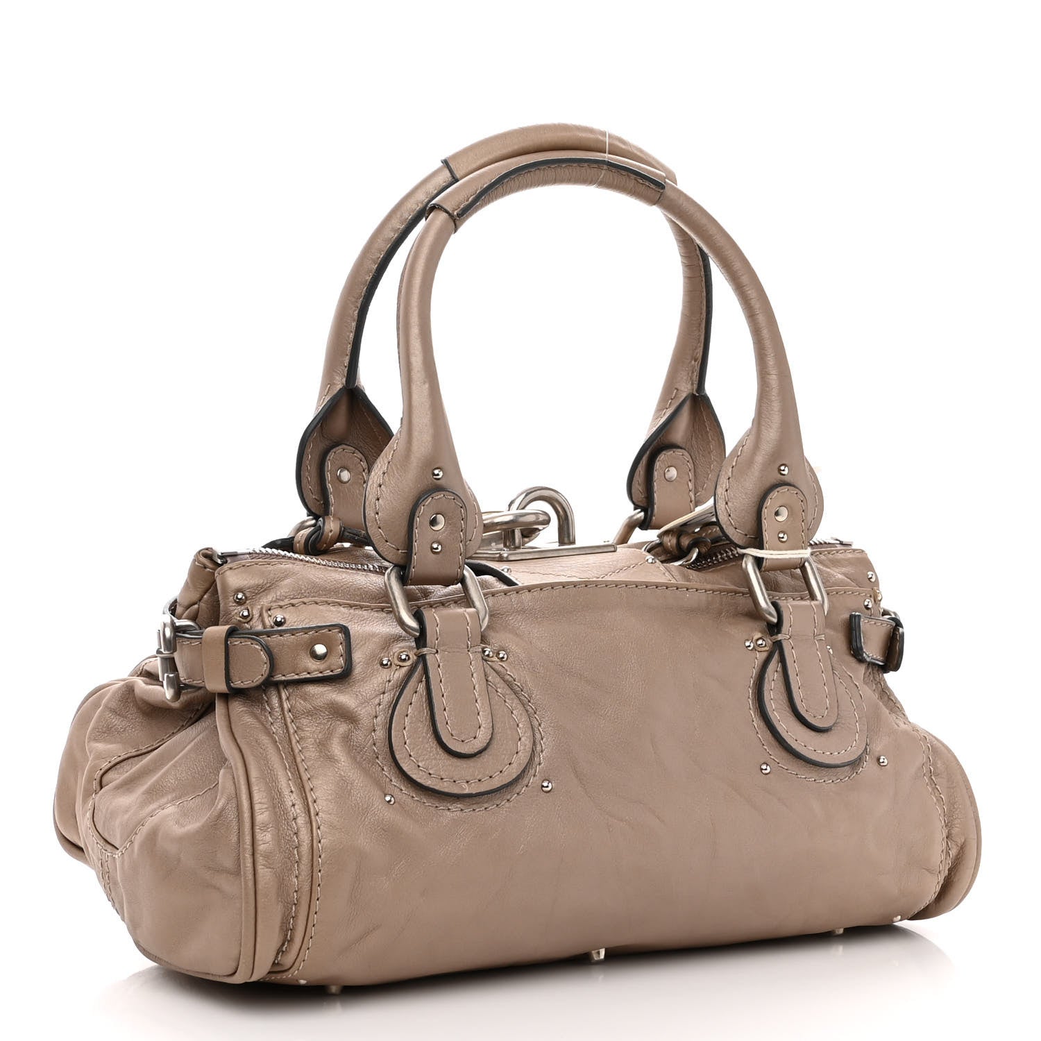 Chloe Metallic Calfskin Medium Paddington Satchel Argent 3 of 10
