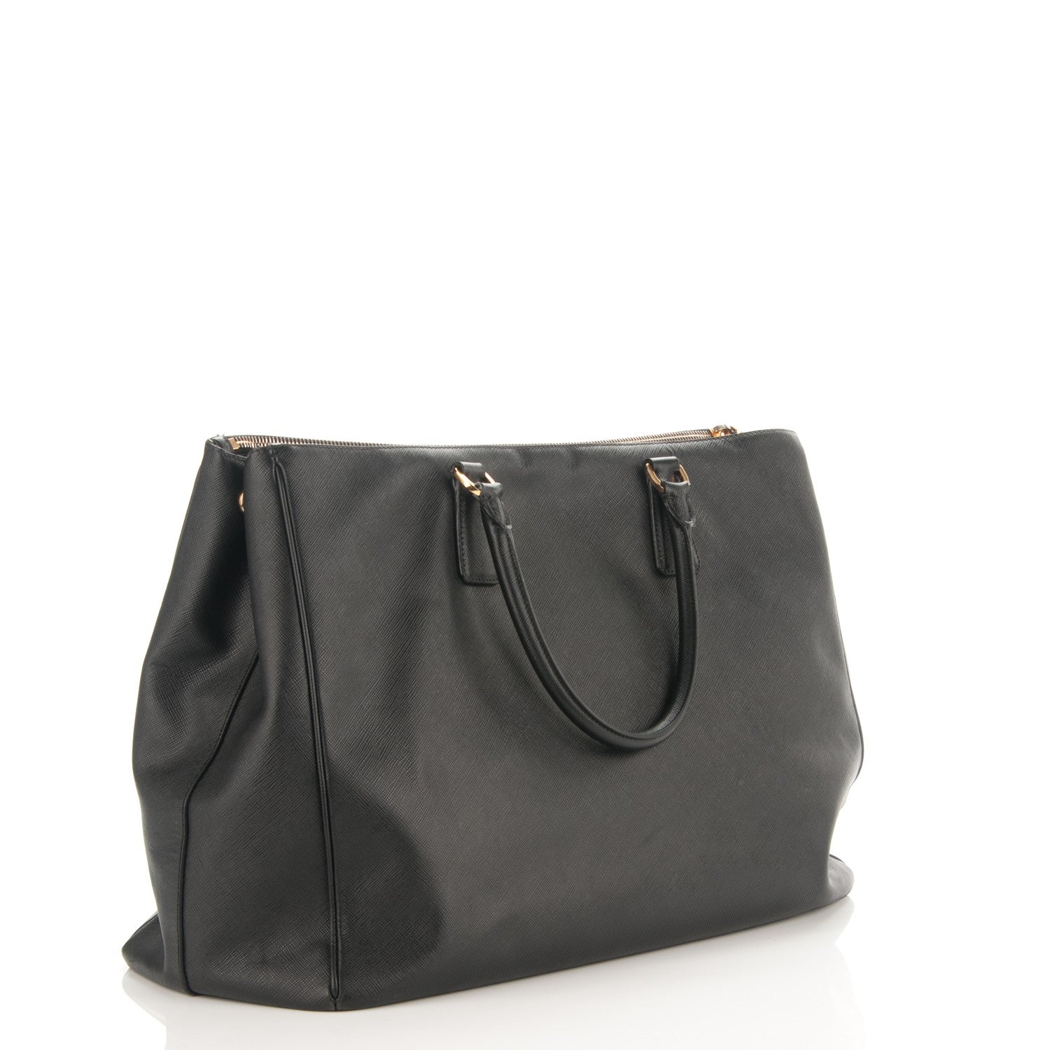 Prada Saffiano Lux Extra Large Galleria Double Zip Tote Black 2 of 9