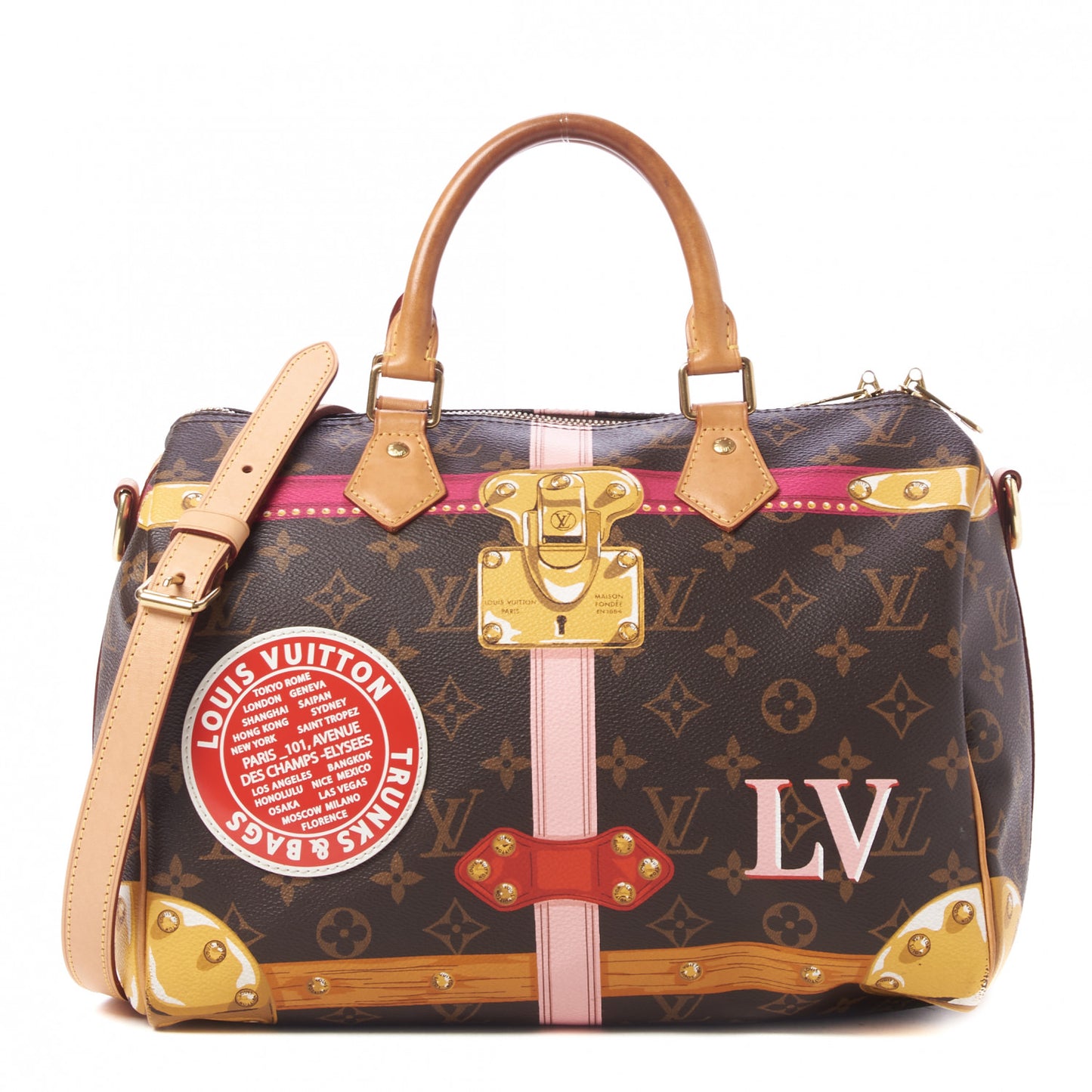 Monogram Summer Trunks Speedy Bandouliere 30