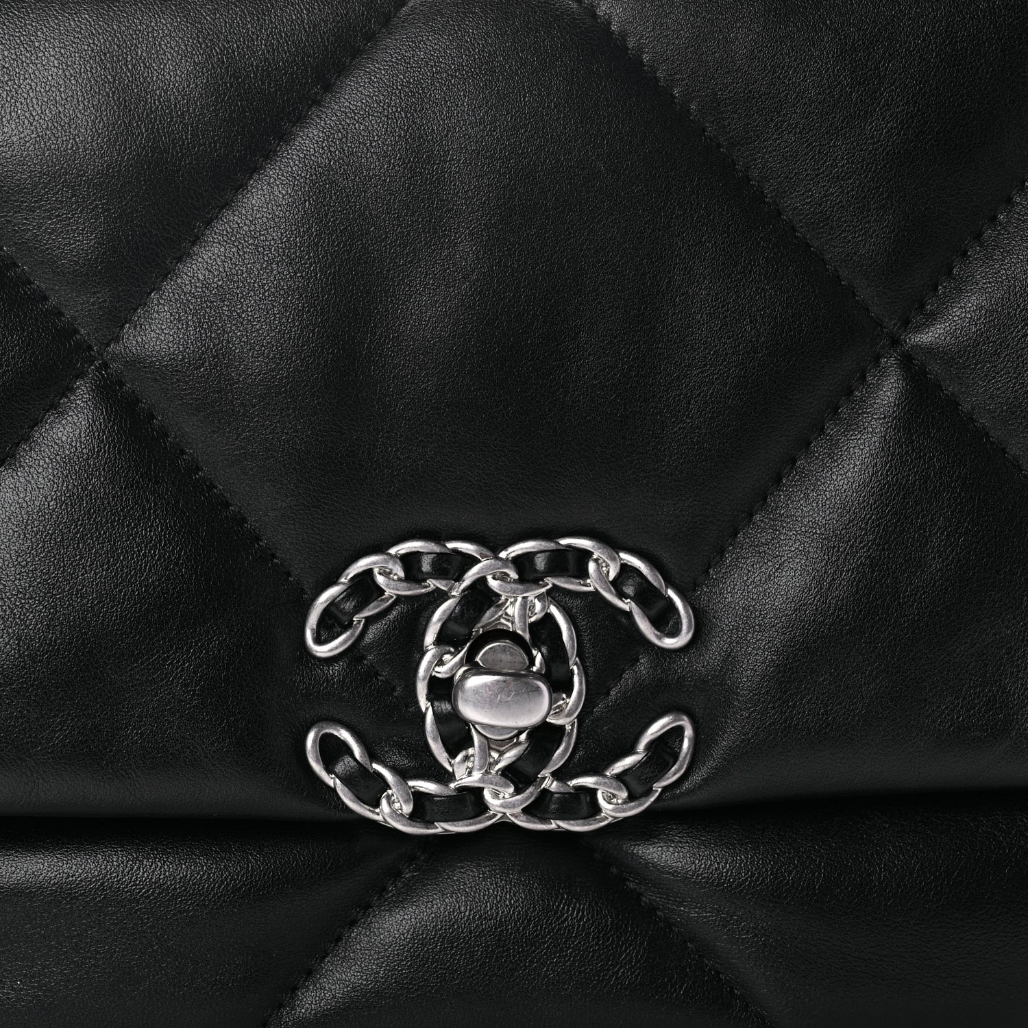 Chanel Lambskin Quilted Medium  19 Flap Black 8 of 10