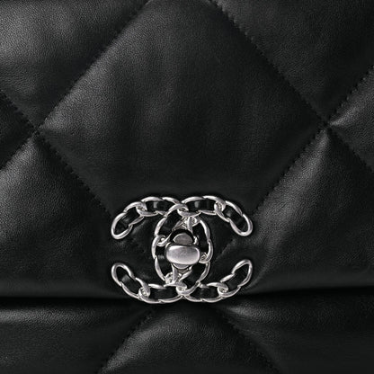 Chanel Lambskin Quilted Medium  19 Flap Black 8 of 10