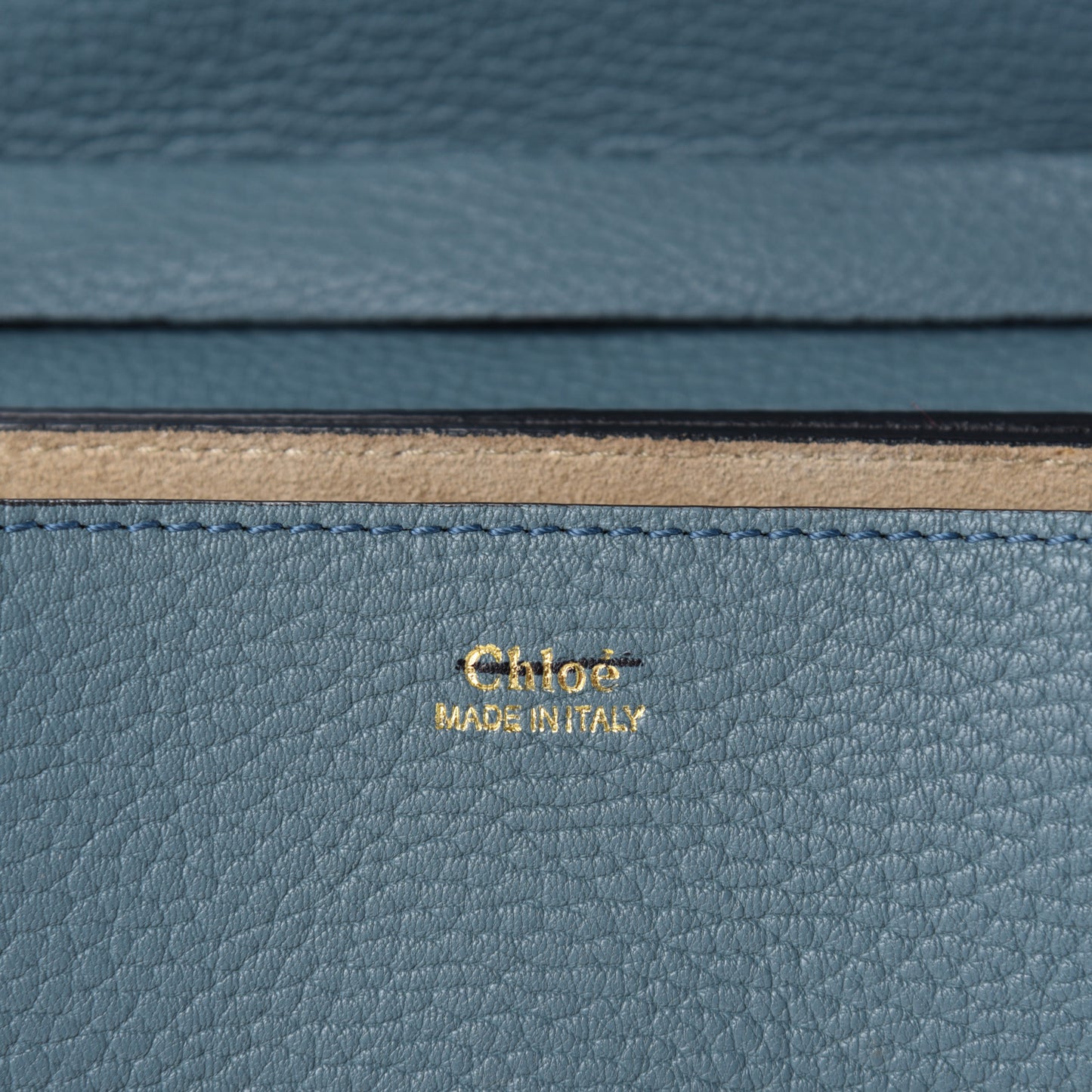 Grained Lambskin Drew Shoulder Bag Cloudy Blue