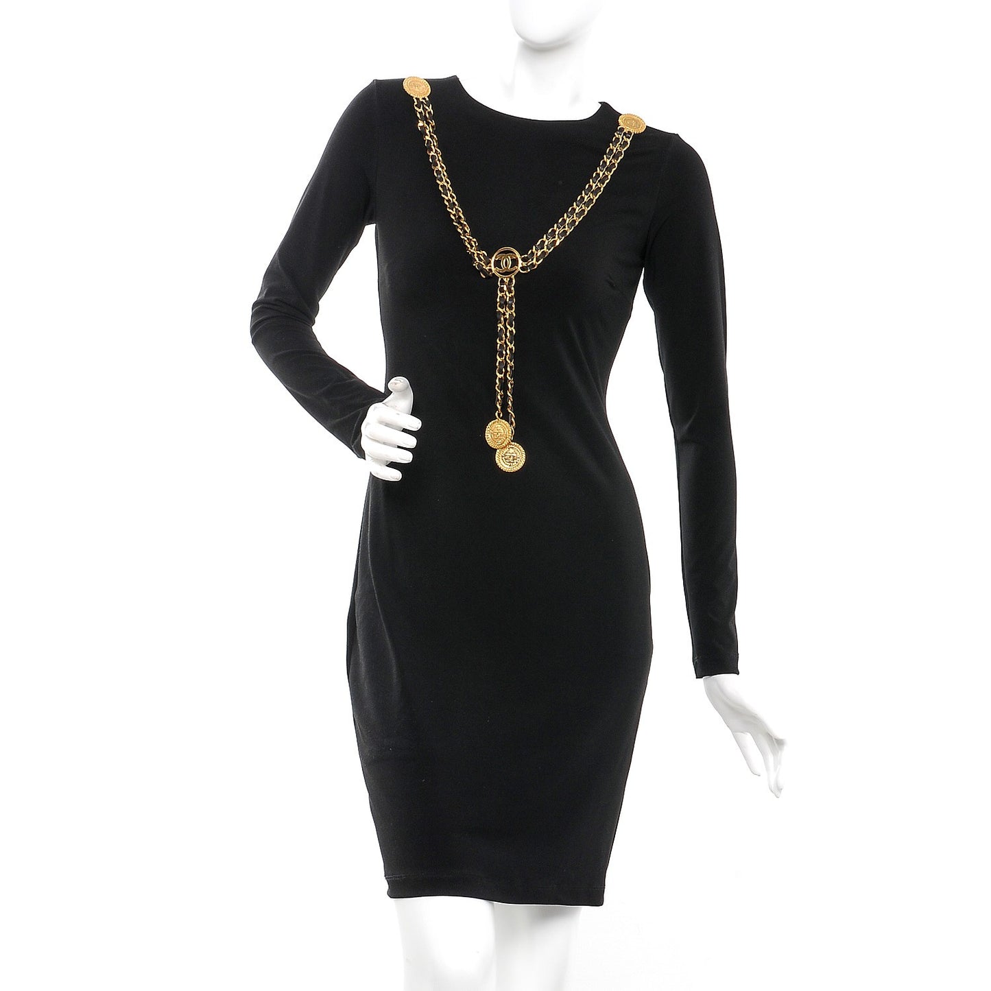 Lambskin Multi Strand Medallion Brooch Gold