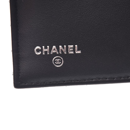 Chanel Caviar Chevron Quilted Medium Boy Flap Wallet Black 6 of 8