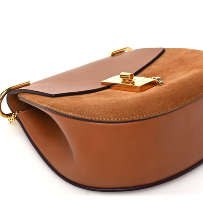 Chloe Suede Smooth Calfskin Mini Drew Shoulder Bag  Caramel 7 of 8