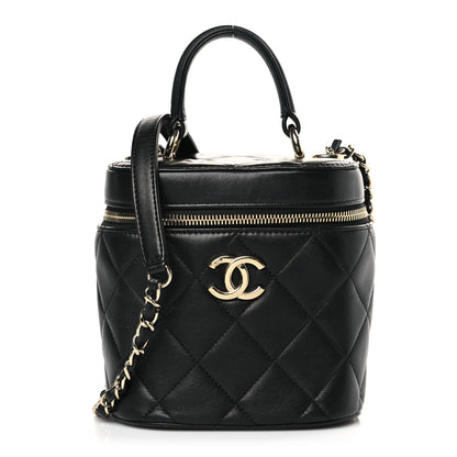 Chanel Lambskin Quilted Trendy Vanity Case Black 1 of 9