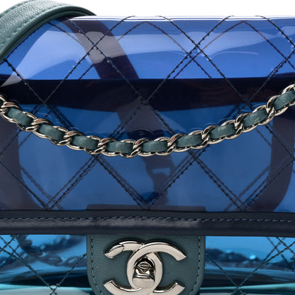 Chanel Lambskin PVC Quilted Mini Coco Splash Flap Blue 8 of 10