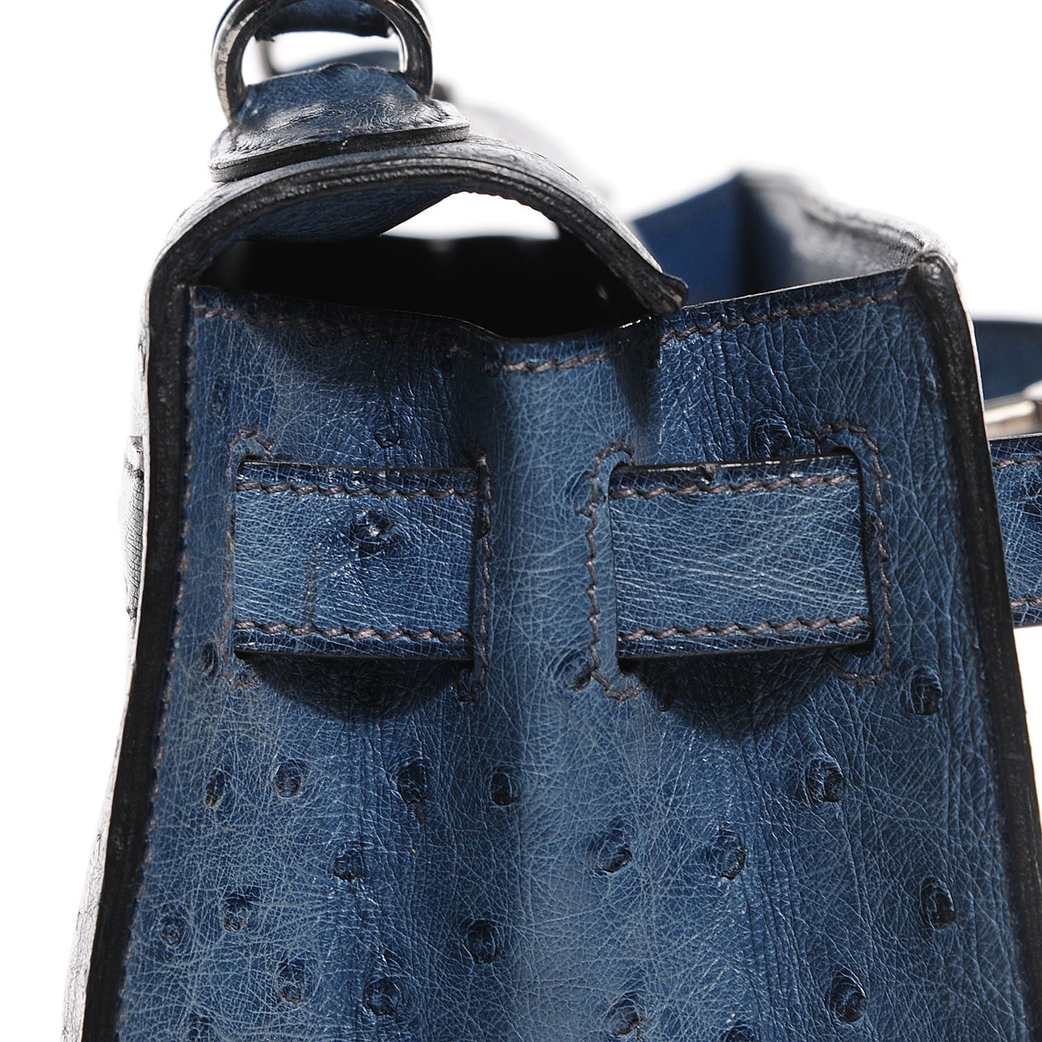 Hermes Ostrich Kelly Sellier 28 Bleu Roi 10 of 25