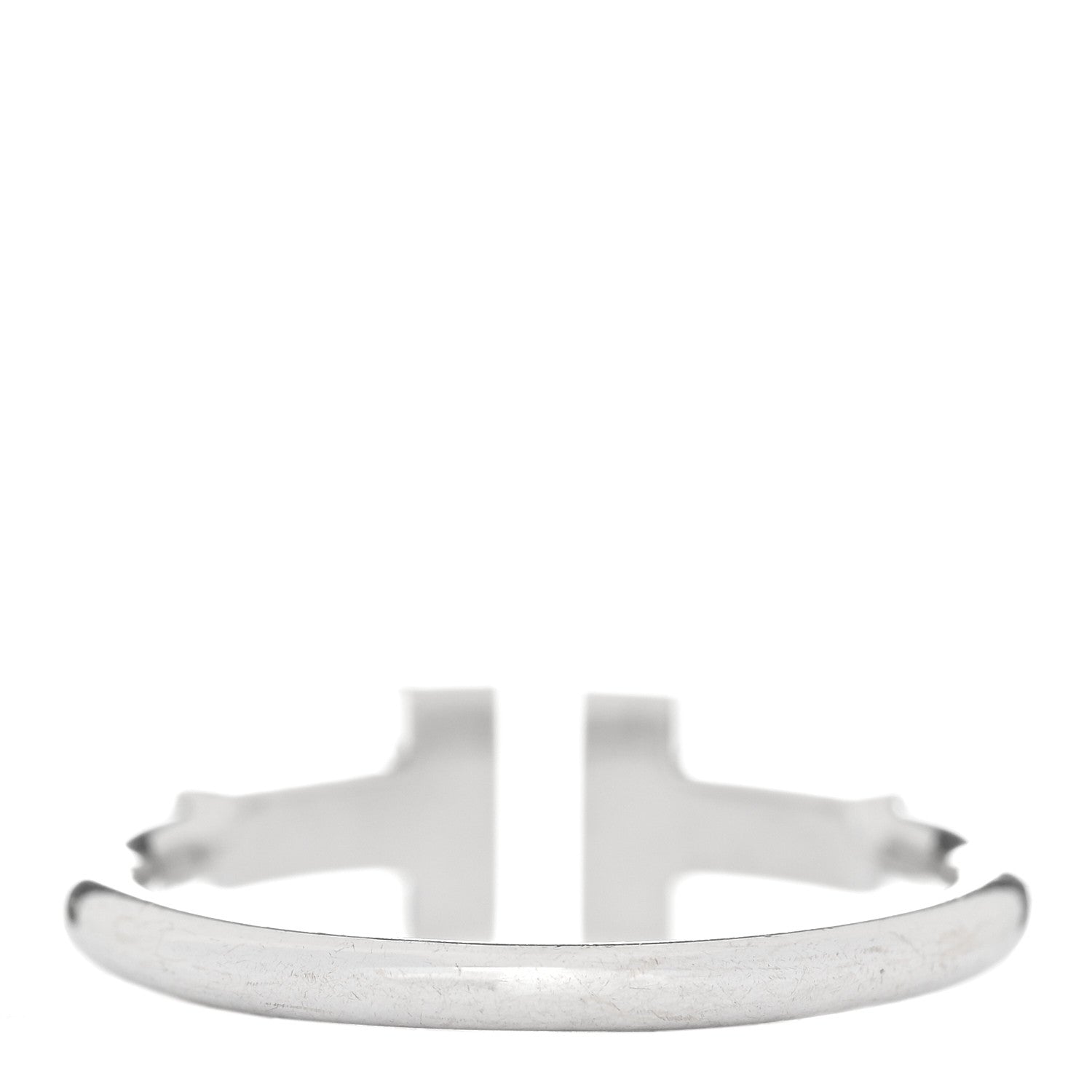 Tiffany 18K White Gold Diamond T Wire Ring 50 5.5 2 of 3