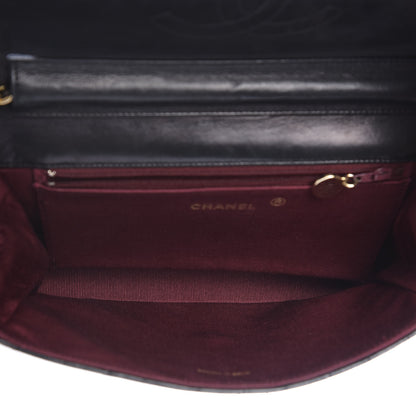 Chanel Lambskin Diagonal Quilted Small Single Flap Black 5 of 10