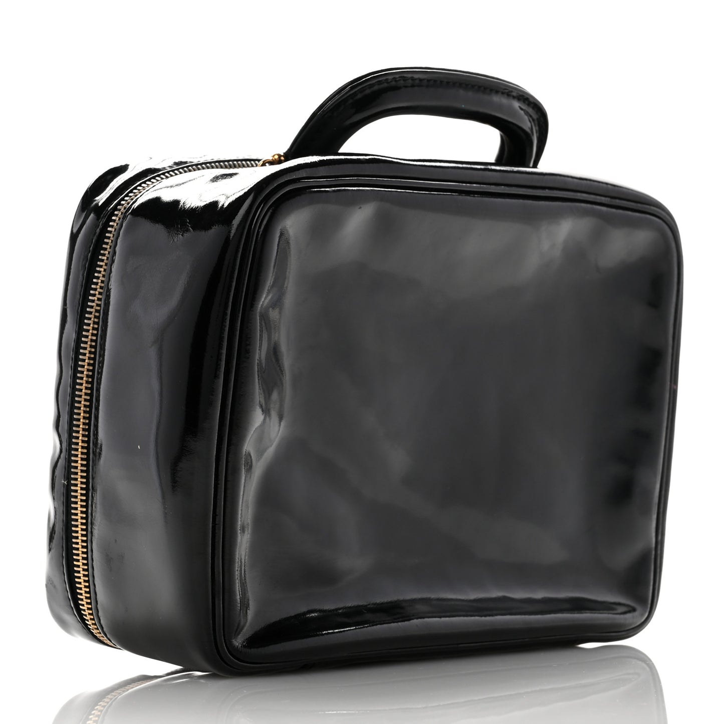 Patent CC Vanity Cosmetic Case Black