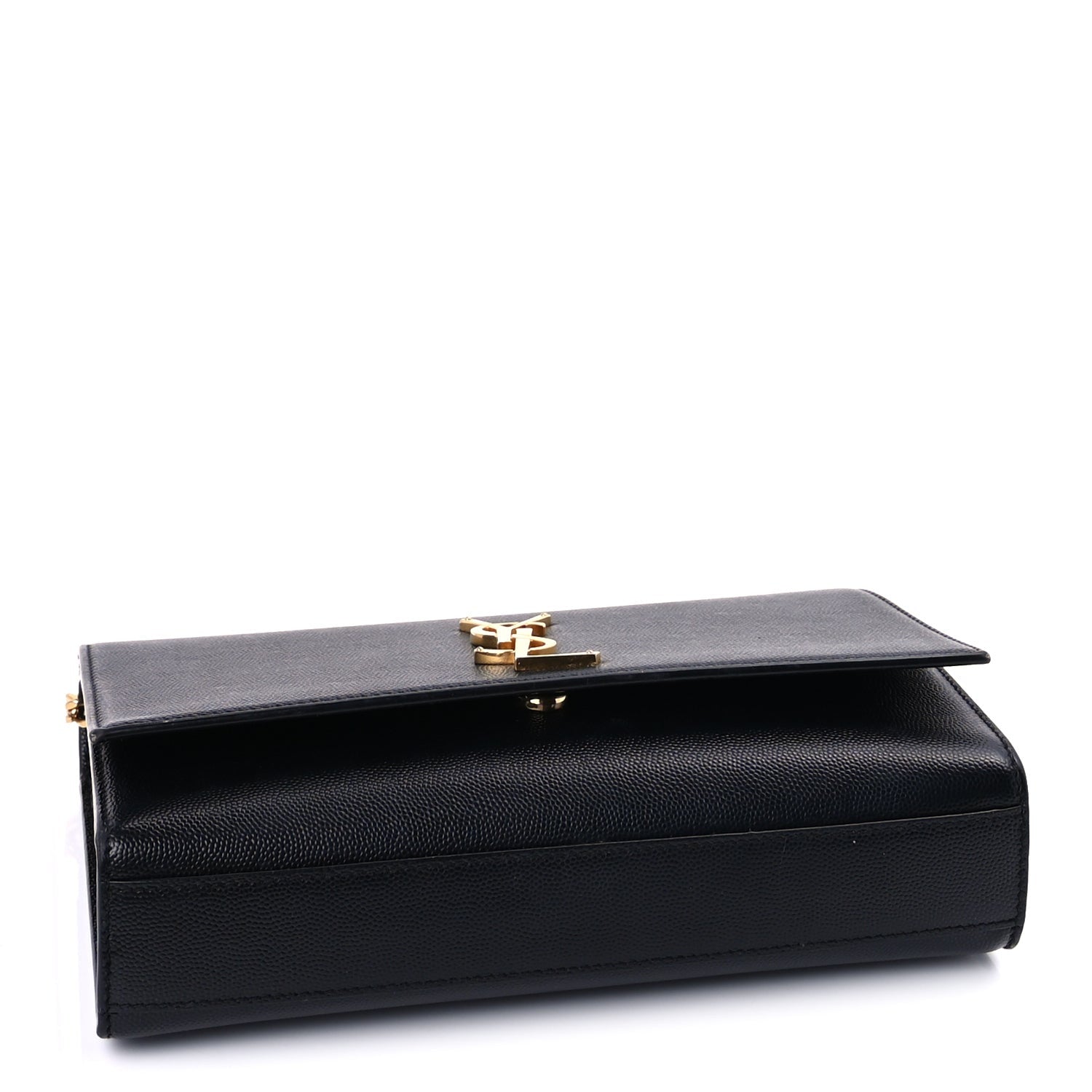 Saint Laurent Grain De Poudre Medium Classic Monogram Kate Satchel Black 3 of 7