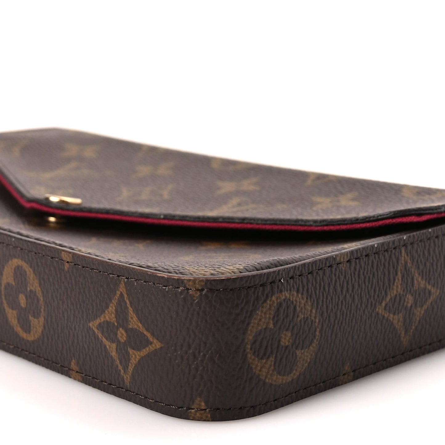 Monogram Pochette Felicie Chain Wallet Fuchsia