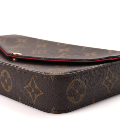 Louis Vuitton Monogram Pochette Felicie Chain Wallet Fuchsia 9 of 9