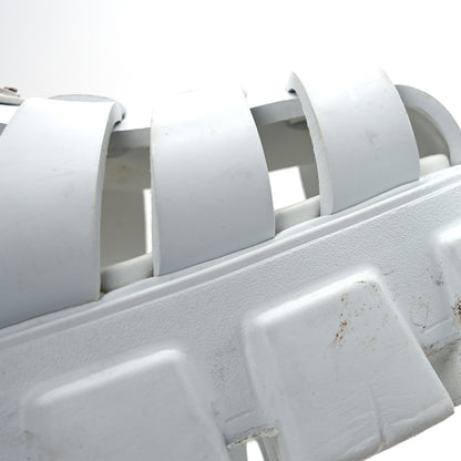 Prada Foam Rubber Metal Triangle Logo Monolith 55mm Cage Sandals 41 White 15 of 16